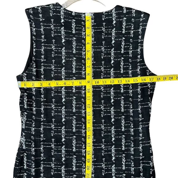Misook Dress Black White Pattern Acrylic Knit - Picture 6 of 7